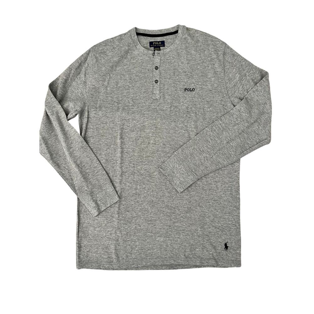 POLO Ralph Lauren Sleepwear Men Long Sleeve Waffle-Knit Large